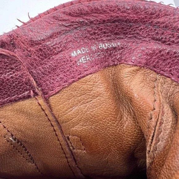 A.S.98 Airstep Avant Garde leather ankle boots red burgundy‎ maroon - Picture 12 of 13